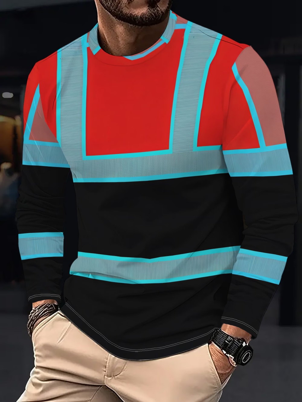 Y2K Men Neon Green Black Color - Embellish Knit review and price